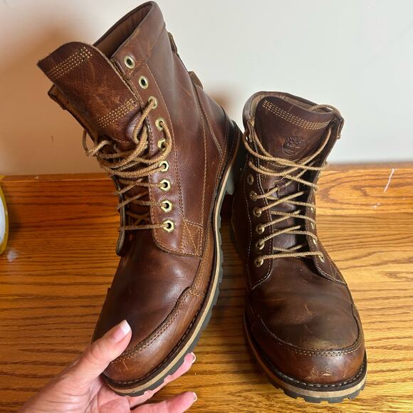 Timberland Men's Boot Size 13 Leather A12E7 Brown - Picture 3 of 13